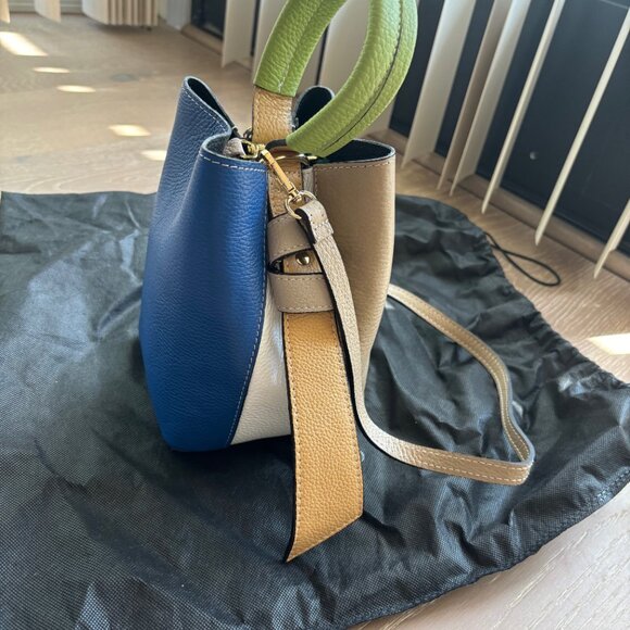 Small Leather Bag with Multicolored - Picture 9 of 10